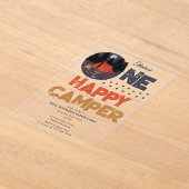 Invitations En Acrylique One Happy Camper Invite 1st Summer Birthday (Poser)
