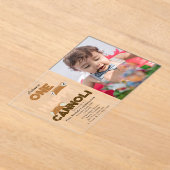 Invitations En Acrylique One Happy Cannoli Invite 1st First Birthday Photo (Poser)
