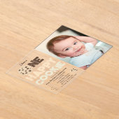 Invitations En Acrylique One Happy Cookie Invite 1st First Birthday Photo (Poser)