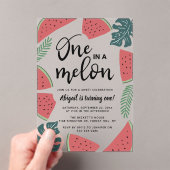 Invitations En Acrylique One In A Melon 1er Anniversaire (In situ (ordinateur de poche))