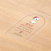 Invitations En Acrylique One Jolly Goose Modern Christmas First Birthday (Poser)