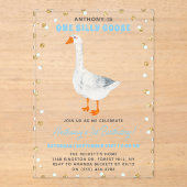 Invitations En Acrylique One Silly Goose Boys 1er Anniversaire (Recto)
