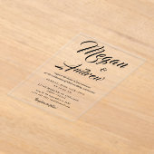 Invitations En Acrylique or Moderne Mariage Acrylique Invitations (Poser)