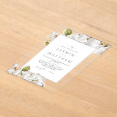 Invitations En Acrylique Orchids Frame Elegant Wedding (Poser)