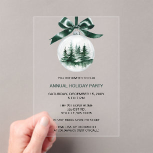 Invitations En Acrylique Ornement de sapin de Noël Fête de fin d'année