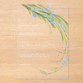 Invitations En Acrylique Oubliez-moi-non-Mariage (Recto)