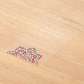 Invitations En Acrylique Ouest Pacifique Variante Oval Classic Mandala Mari (Poser)