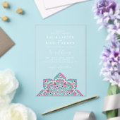 Invitations En Acrylique Ouest Pacifique Variante Oval Classic Mandala Mari (Insitu (Mariage))