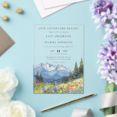 Invitations En Acrylique Our Adventure Mountain Wildflowers Floral Wedding (Insitu (Mariage))