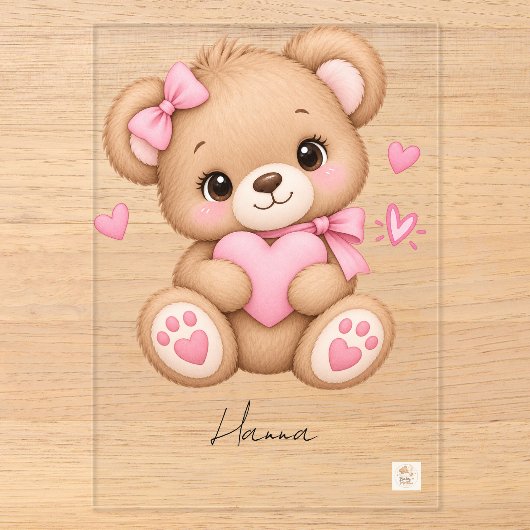 Invitations En Acrylique Ours (Recto)