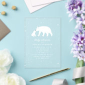 Invitations En Acrylique Ours polaire Mama & Baby shower Hiver Neutre (Insitu (Mariage))
