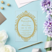 Invitations En Acrylique Oval acrylique quinceañera (Insitu (Mariage))