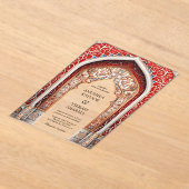 Invitations En Acrylique Palais royal Mariage indien Red Arch (Poser)