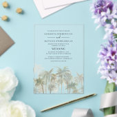 Invitations En Acrylique Palmiers Plage tropicale Mariage (Insitu (Mariage))