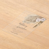 Invitations En Acrylique Pampas Grass rose Mariage Floral (Poser)