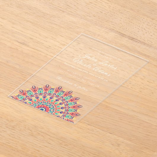 Invitations En Acrylique Pampas sec en plumes doux Mariage Mandala Grass (Poser)