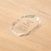 Invitations En Acrylique Pampas séché Palm Feuilles mariage Enregistrer la  (Poser)