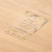 Invitations En Acrylique Pampass à la Bohême mariage (Poser)