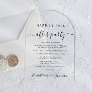 Invitations En Acrylique Panneau de mariage de réception de mariage pour un