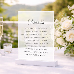 Invitations En Acrylique Panneau de signalisation de table en acrylique min