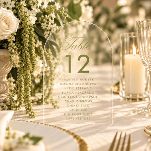 Invitations En Acrylique Panneau de table de mariage avec tableau de sièges
