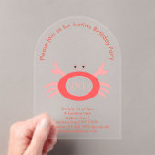 Invitations En Acrylique Panneau étoile Cancer Crabe fête d'anniversaire pe (In situ (ordinateur de poche))