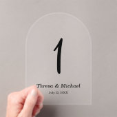 Invitations En Acrylique Panneau Numéro de la table acrylique mariage (In situ (ordinateur de poche))