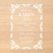 Invitations En Acrylique Papel Picado Quinceanera (Recto)