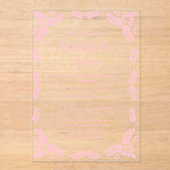 Invitations En Acrylique Papel Picado Quinceanera (Recto)