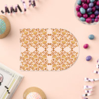 papier peint orange et blanc au design floral