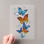 Invitations En Acrylique Papillons volants Morpho et Monarque (In situ (ordinateur de poche))