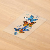 Invitations En Acrylique Papillons volants Morpho et Monarque (Poser)