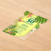 Invitations En Acrylique Paradis tropical Anniversaire annuel (Poser)