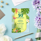 Invitations En Acrylique Paradis tropical Anniversaire annuel (Insitu (Mariage))