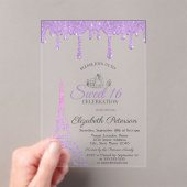Invitations En Acrylique Paris Tour Eiffel, Lecteurs Violet Doux 16 (In situ (ordinateur de poche))