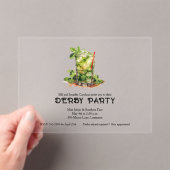 Invitations En Acrylique Parti Derby à Jupe de Mint (In situ (ordinateur de poche))