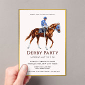 Invitations En Acrylique Parti Derby du cheval de course moderne (In situ (ordinateur de poche))