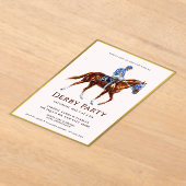 Invitations En Acrylique Parti Derby du cheval de course moderne (Poser)