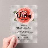 Invitations En Acrylique Parti Red Rose Derby (In situ (ordinateur de poche))