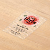 Invitations En Acrylique Parti Red Rose Derby (Poser)