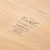 Invitations En Acrylique Partie d'appréciation de script moderne, partie de (Poser)