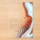 Invitations En Acrylique Parties scintillant Abstraite Strata Mariage SW ID (Recto)