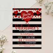 Invitations En Acrylique Parties scintillant moderne Amour Coeurs Saint Val