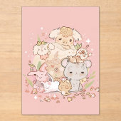 Invitations En Acrylique Pastel Companions in Bloom (Recto)