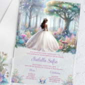 Invitations En Acrylique Pastel Enchanted Forest Quinceañera