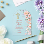 Invitations En Acrylique Pastel Fleur sauvage Arch Baptême (Insitu (Mariage))