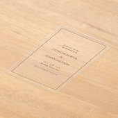 Invitations En Acrylique Patricia Classic Mariage élégant Enregistrer la da (Poser)