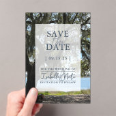 Invitations En Acrylique Pays bas enregistrer la date (chêne) (In situ (ordinateur de poche))