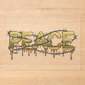 Invitations En Acrylique Peace (Recto)