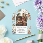 Invitations En Acrylique Peony Moderne & Hydrangea Mariage Enregistrer La D (Insitu (Mariage))